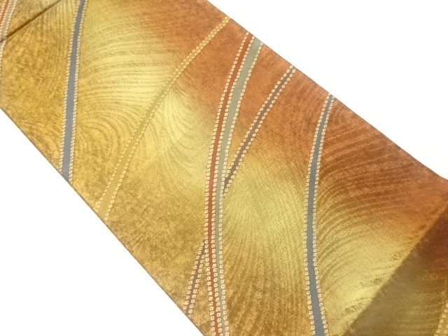 JAPANESE FUKURO OBI / WOVEN WAVY STRIPE / BY WATABUN